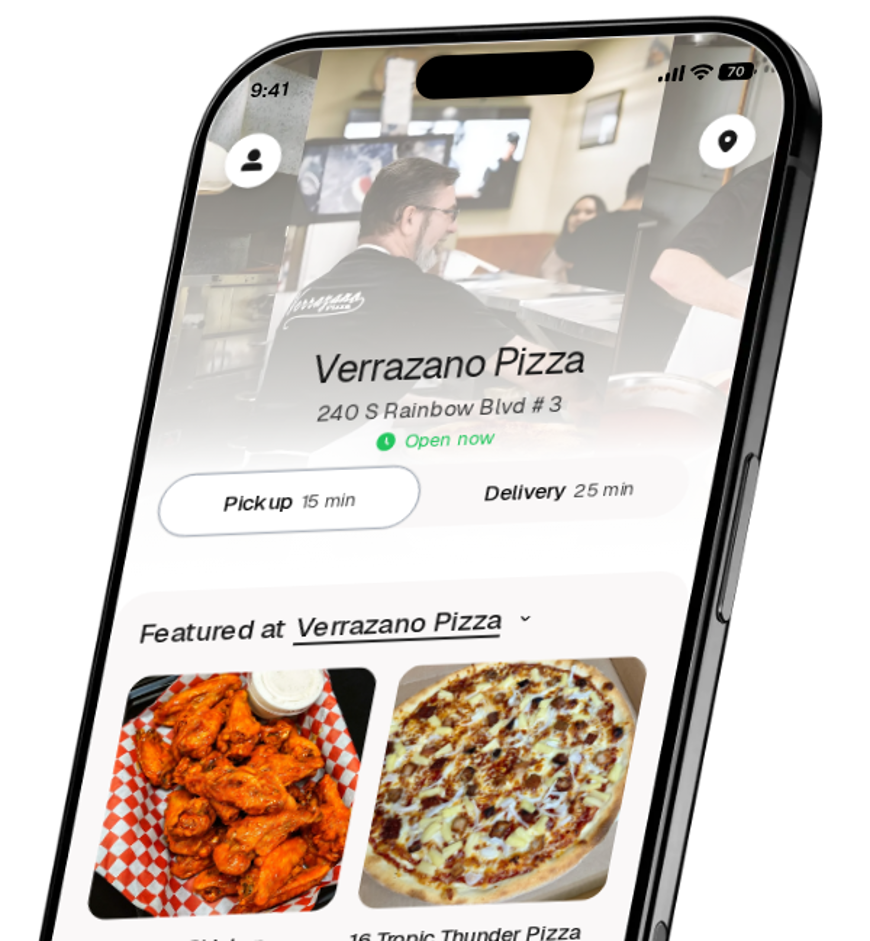 Verrazano Pizza app preview