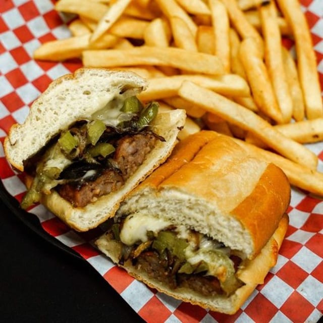 Sausage Pepper Sandwich.